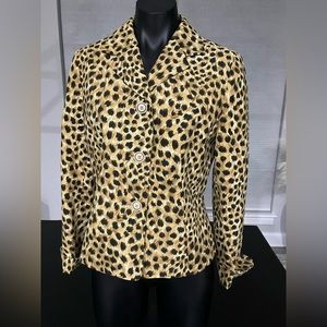 Judith Hart Leopard jacket 10P wear w/ black skirt/dress. Turn casual to dressy